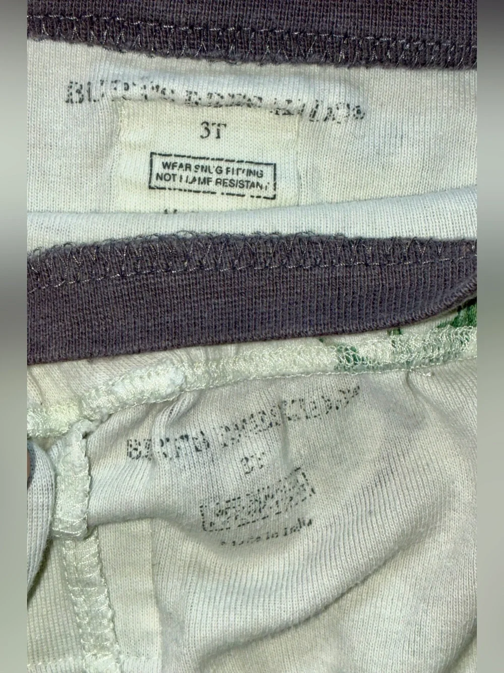Burt's Bees Green and Gray Dinosaur Pajama Set